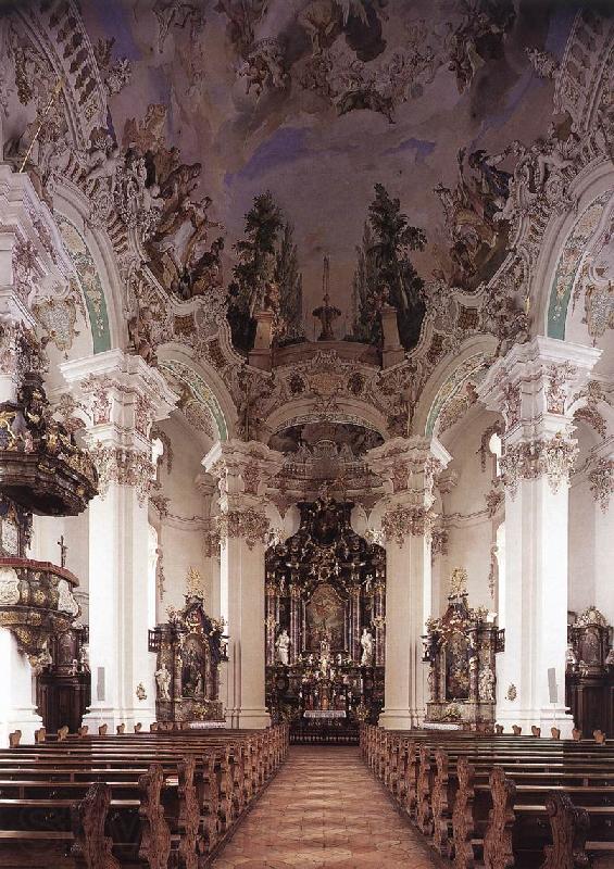 ZIMMERMANN  Johann Baptist Interior with ceiling fresco